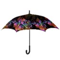 Fractal Colorful Background Hook Handle Umbrellas (Large) View3