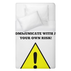 Warning Duvet Cover (single Size) by athenastemple