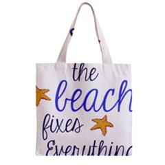 The Beach Fixes Everything Zipper Grocery Tote Bag