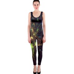 Fractal Flame Light Energy Onepiece Catsuit by Nexatart