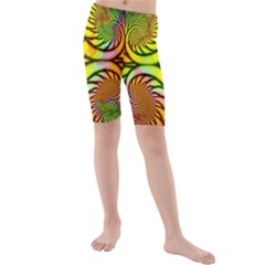 Fractals Ball About Abstract Kids  Mid Length Swim Shorts by Nexatart