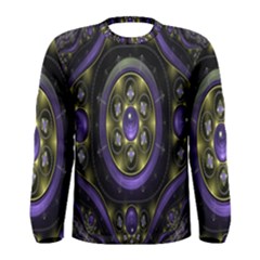 Fractal Sparkling Purple Abstract Men s Long Sleeve Tee by Nexatart