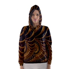 Fractal Spiral Endless Mathematics Hooded Wind Breaker (women) by Nexatart