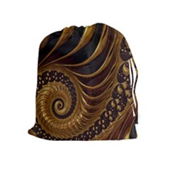 Fractal Spiral Endless Mathematics Drawstring Pouches (extra Large)