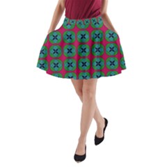 Geometric Patterns A-line Pocket Skirt