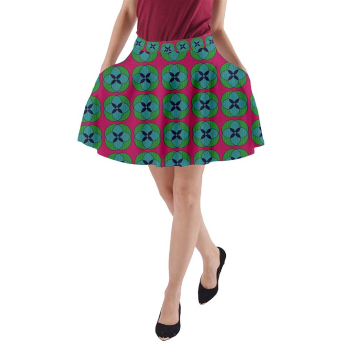 Geometric Patterns A-Line Pocket Skirt