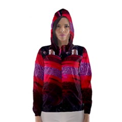 Glass Ball Decorated Beautiful Red Hooded Wind Breaker (women) by Nexatart