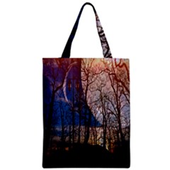 Full Moon Forest Night Darkness Zipper Classic Tote Bag by Nexatart
