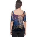 Full Moon Forest Night Darkness Women s Cutout Shoulder Tee View2