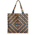 Modern Geometric Intricate Pattern Zipper Grocery Tote Bag View1