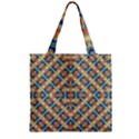 Modern Geometric Intricate Pattern Zipper Grocery Tote Bag View2