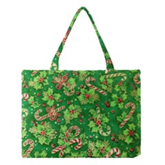 Green Holly Medium Tote Bag by Nexatart