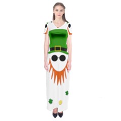 St  Patrick s Day Short Sleeve Maxi Dress by Valentinaart