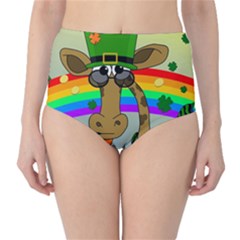 Irish Giraffe High-waist Bikini Bottoms by Valentinaart