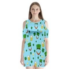 St  Patrick s Day Pattern Shoulder Cutout Velvet  One Piece by Valentinaart