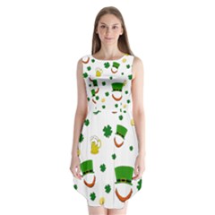 St. Patrick s day pattern Sleeveless Chiffon Dress  