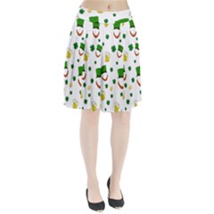 St  Patrick s Day Pattern Pleated Skirt by Valentinaart