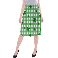 Clover Pattern Midi Beach Skirt by Valentinaart