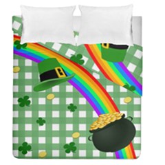 St  Patrick s Day Rainbow Duvet Cover Double Side (queen Size) by Valentinaart