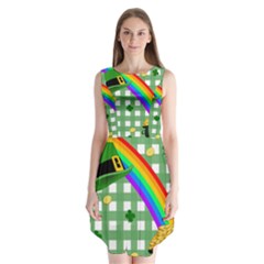 St  Patrick s Day Rainbow Sleeveless Chiffon Dress   by Valentinaart