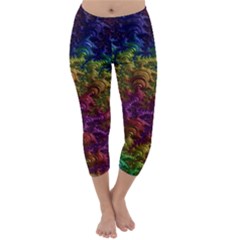 Fractal Art Design Colorful Capri Winter Leggings  by Nexatart