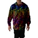 Fractal Art Design Colorful Hooded Wind Breaker (Kids) View1