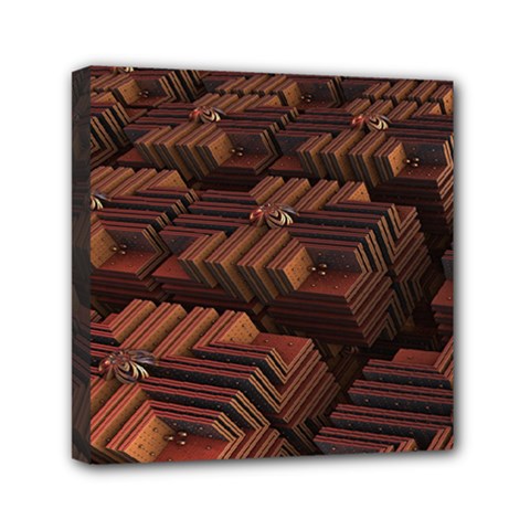 Fractal 3d Render Futuristic Mini Canvas 6  X 6 