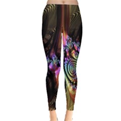 Fractal Colorful Background Leggings  by Nexatart