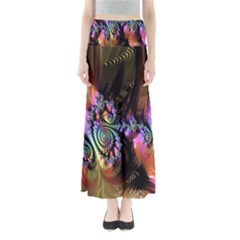 Fractal Colorful Background Maxi Skirts by Nexatart