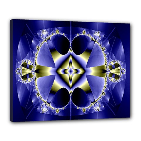 Fractal Fantasy Blue Beauty Canvas 20  X 16  by Nexatart