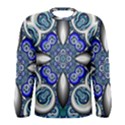 Fractal Cathedral Pattern Mosaic Men s Long Sleeve Tee View1