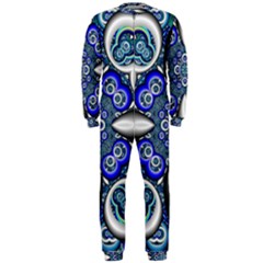 Fractal Cathedral Pattern Mosaic OnePiece Jumpsuit (Men) 