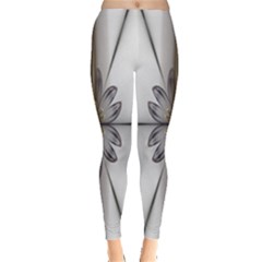 Fractal Fleur Elegance Flower Leggings  by Nexatart