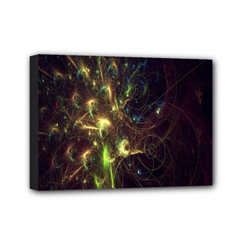 Fractal Flame Light Energy Mini Canvas 7  x 5 