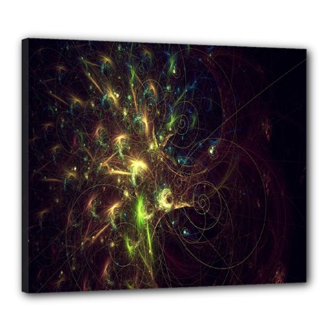 Fractal Flame Light Energy Canvas 24  x 20 