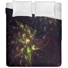 Fractal Flame Light Energy Duvet Cover Double Side (California King Size)