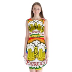 Beer Sleeveless Chiffon Dress   by Valentinaart