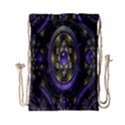 Fractal Sparkling Purple Abstract Drawstring Bag (Small) View1