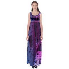 Fractals Geometry Graphic Empire Waist Maxi Dress