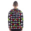 Cherries plaid pattern  Hooded Wind Breaker (Men) View2