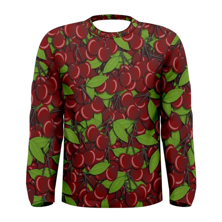 Cherry pattern Men s Long Sleeve Tee