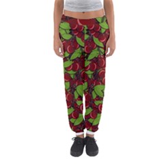 Cherry Pattern Women s Jogger Sweatpants by Valentinaart