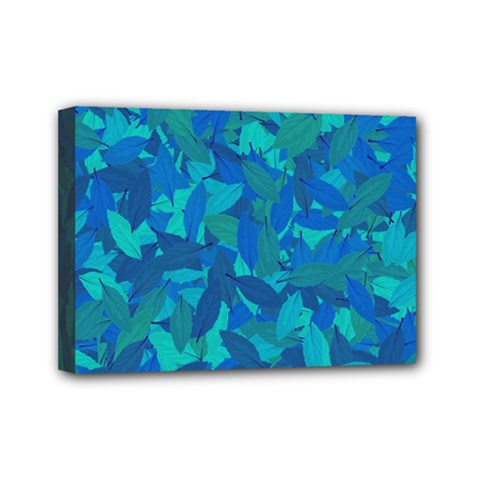Blue Autumn Mini Canvas 7  X 5  by Valentinaart