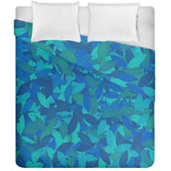 Blue Autumn Duvet Cover Double Side (california King Size) by Valentinaart