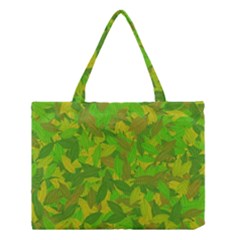 Green Autumn Medium Tote Bag by Valentinaart