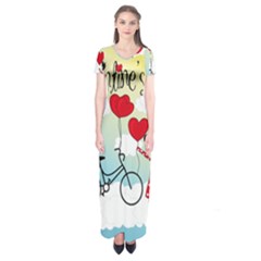 Daydream  Short Sleeve Maxi Dress by Valentinaart