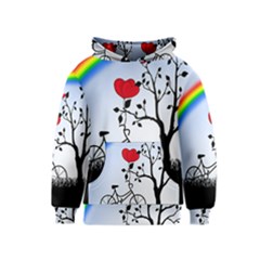 Love Hill - Rainbow Kids  Pullover Hoodie by Valentinaart