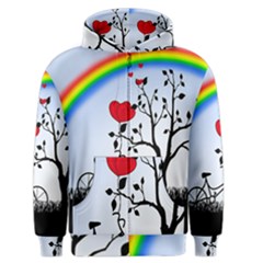 Love Hill - Rainbow Men s Zipper Hoodie by Valentinaart
