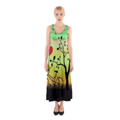 Love Sunrise Sleeveless Maxi Dress by Valentinaart