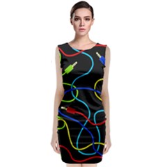 Audio Cables  Classic Sleeveless Midi Dress by Valentinaart